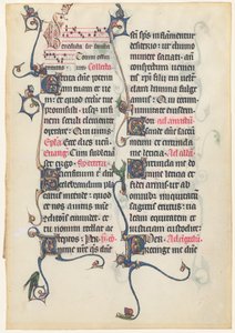 Feuille de manuscrit du Missel de Beauvais