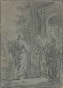 Figures (Christ appelant un des apôtres ?) - French 17th Century