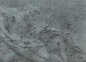 Deux Figures Allongées [verso] - French 17th Century