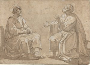 Deux saints assis