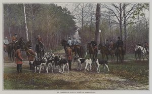 Un carrefour dans la forêt de Rambouillet, France