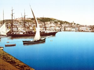 Vue du port de Cette, France, 1890-1900 - French Photographer