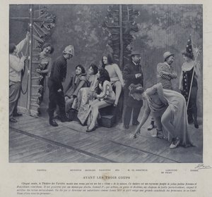 Acteurs et actrices au Théâtre des Variétés, Paris
