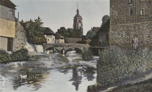 Arbois, Église et pont sur la Cuisance