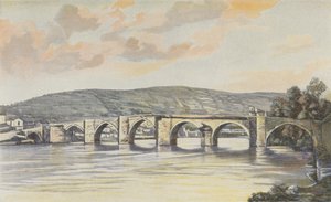 Cahors, Ensemble du Pont Neuf (XIVe S), Vue prise en amont sur la rive droite - French Photographer