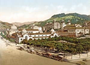 Casino et bains, La Bourboule, France, pub. 1890-1900 - French Photographer