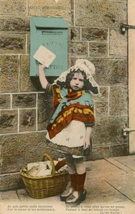 Enfant postant une lettre - French Photographer