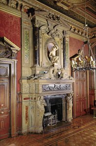 Cheminée dans un salon de l