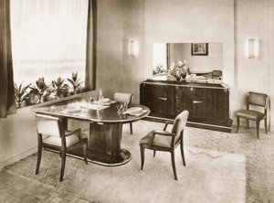 Salle à manger des Ensembles Mobiliers, pub. 1937