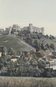 Druyes, Château, vue prise du lac - French Photographer