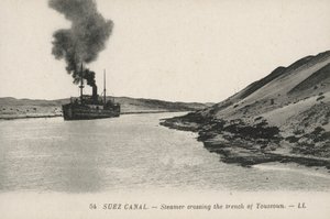 Égypte : Vapeur traversant le fossé de Toussoun