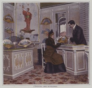 Éventails chez Duvelleroy, Paris (photo couleur)