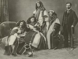 Ferdinand De Lesseps (deuxième à droite) travaillant sur le canal de Suez - French Photographer