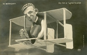 Figurine de Wilbur Wright dans un avion