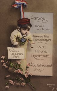 Carte de Nouvel An française, 1916 - French Photographer