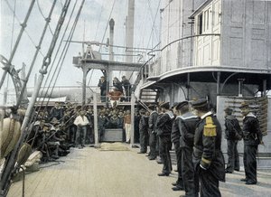 Marine française, fin XIXe siècle : distractions du dimanche - Bibl. des Arts Déco.