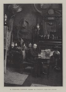 Peintre français Fernand Cormon dans son atelier - French Photographer