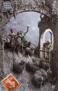 Carte postale française datée d