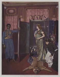 Sarah Bernhardt, actrice de théâtre française, dans sa loge en costume pour le rôle-titre de la pièce Izeil de Morand et Sylvestre - French Photographer
