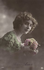 Fille avec un bouquet
