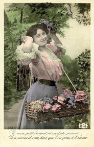 Fille avec des fleurs à vendre - French Photographer