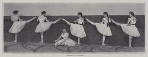 Filles faisant des exercices à la barre dans un cours de ballet - French Photographer