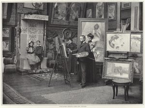 Guillaume Dubufe dans son atelier