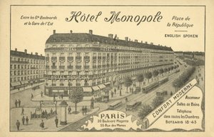 Hôtel Monopole, Paris