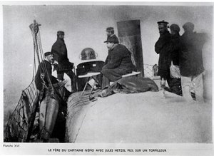 Jules Verne (1828-1905) et Jules Hetzel fils sur une torpille - French Photographer