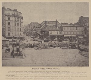 La Commune de Paris, barricade du boulevard de Belleville - French Photographer