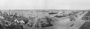 Panorama de la Rade et du Pont de Bordeaux, Vue Prise de la Douane - French Photographer