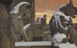 Paris, Église Notre-Dame, Monstres du couronnement de la balustrade - French Photographer