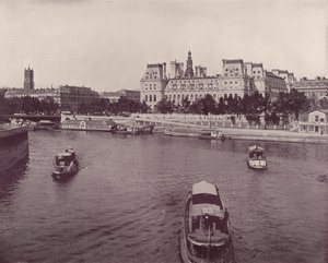 Paris : Hôtel de Ville, depuis le bord de la rivière - French Photographer
