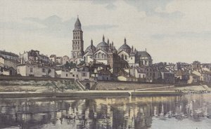 Périgueux, Cathédrale Saint-Front, Vue prise de la rive g de l