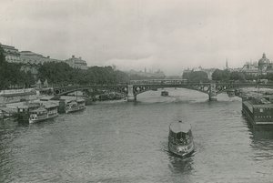Perspective sur la Seine, le Pont des Saint-Pères (photogravure)