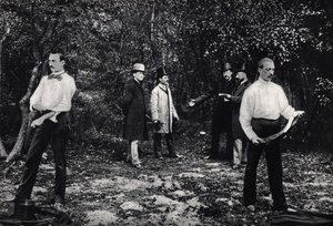 Mise en scène photographique : le duel avec la lance - French Photographer