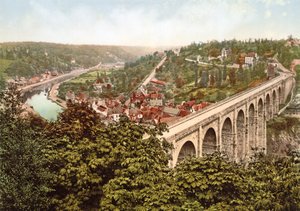 Le Viaduc de Lanvallay, Dinan, France, 1890-1900 - French Photographer