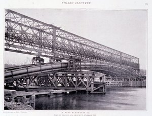 Les travaux du pont Alexandre III au 15/12/1898 - dans « Le Figaro Illustré » - French Photographer