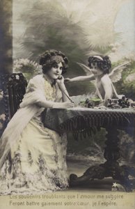 Femme et un enfant déguisé en chérubin - French Photographer