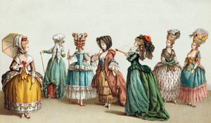Mode et coiffure des dames françaises du XVIIIe siècle - French School