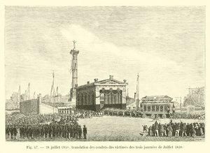 28 juillet 1840, translation des cendres des victimes des trois journées de Juillet 1830 - French School