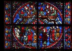 4 panneaux de la fenêtre de Saint Germain