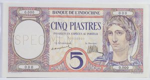 Billet de 5 piastres, de la Banque de l