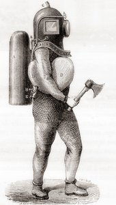 Combinaison de plongée profonde américaine du XIXe siècle, tirée de 