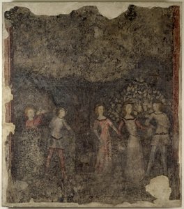 Une carole, vers 1380-90 - French School