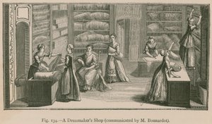 Une boutique de couturière (communiqué par M. Bonnardot)