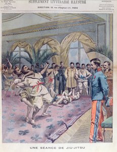 Séance de jiu-jitsu en France, illustration du Petit Parisien, 1905