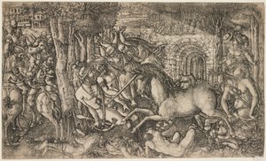 Un roi poursuivi par une licorne, c.1547 - French School
