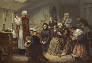 Une messe sous la Terreur, France, 1790s - French School