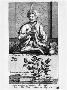Un pot pour faire du café, illustration de Traité Nouveau et Curieux du Café, du Thé et du Chocolat par Philippe Sylvestre Dufour, La Haye, publié en 1693 - French School